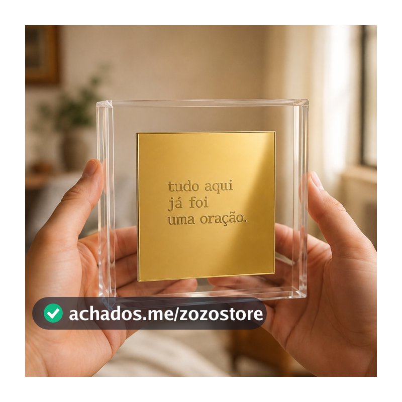 Caixa Acrílico Placa De Decoração Moldura Tudo Aqui Já Foi Uma Oração Retrato Para Mesa Qualidade Premium