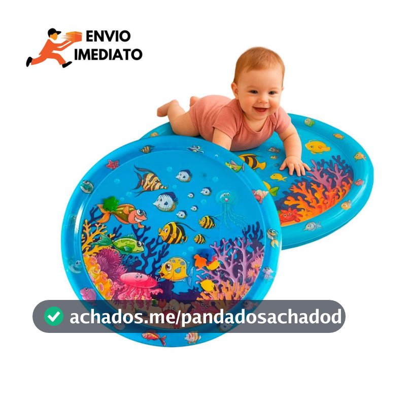 Tapete Infantil Bebê Inflável Água Atividades Sensorial Almofada Menino e Menina
