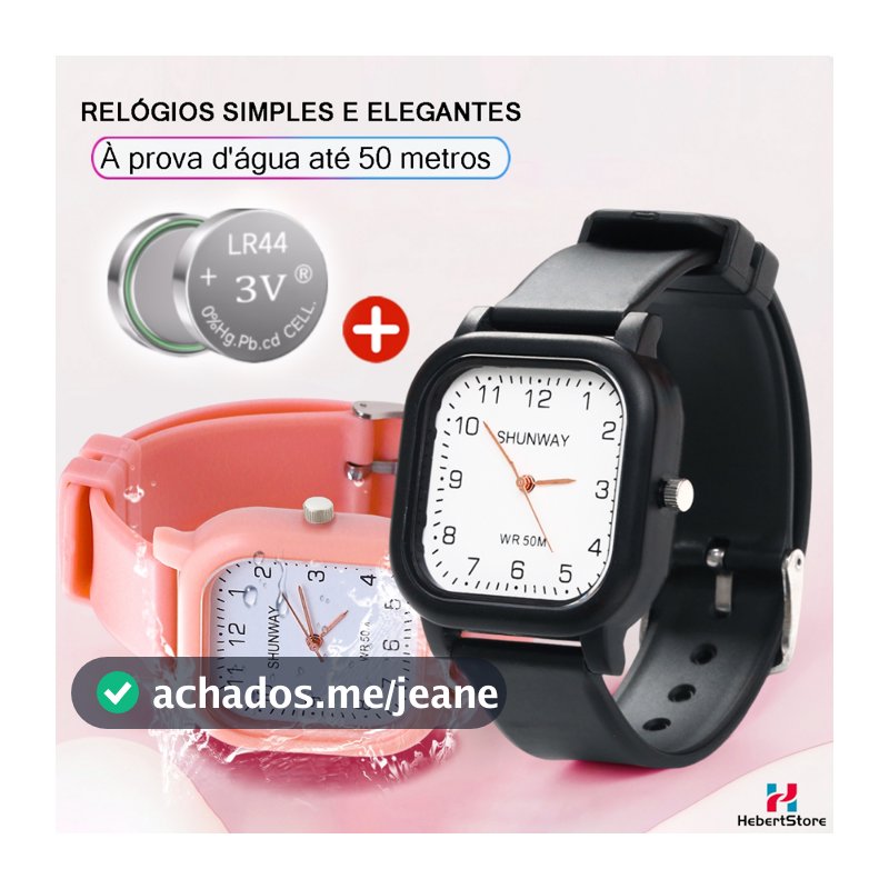Quartz Feminino Simples À Prova D 'Água Casual Relógio Casual Esportivo Quadrado