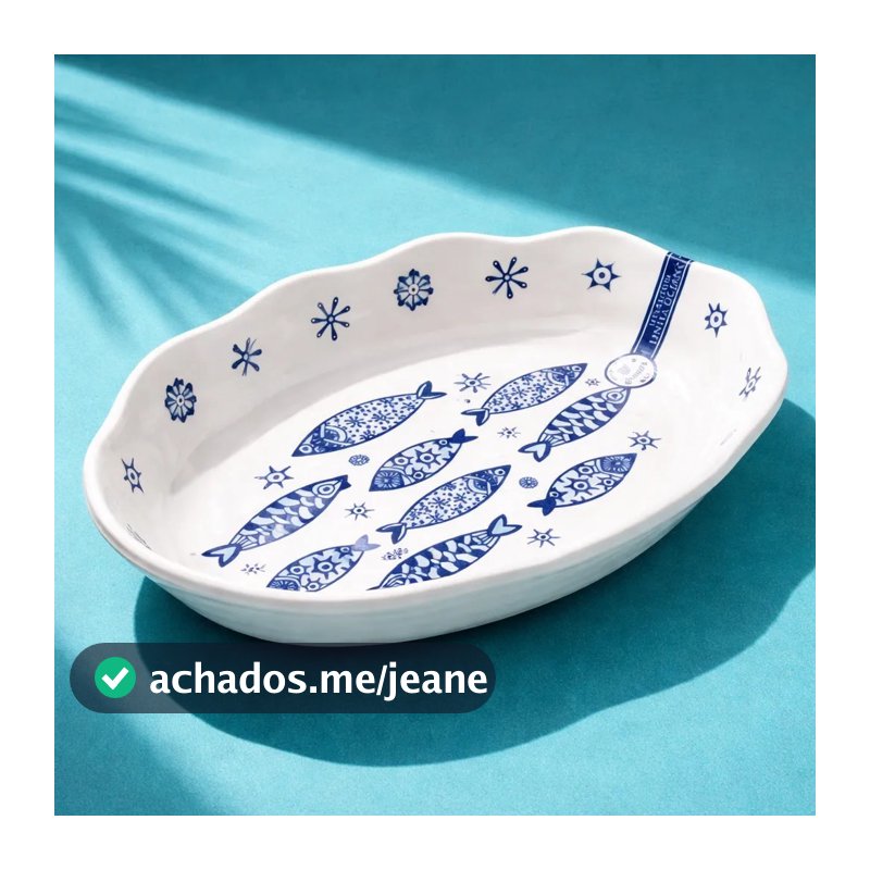 Travessa Grande Oval De Melamina Linha Oceano 38cm - 3500ml