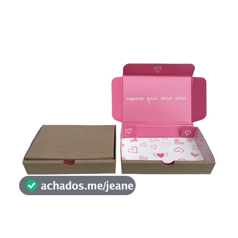 10 Caixas Mini Envios 16x11x3 Rosa Espero que você ame