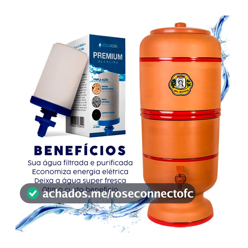 Filtro de Barro 6 litros C/ Boia Vela e Torneira