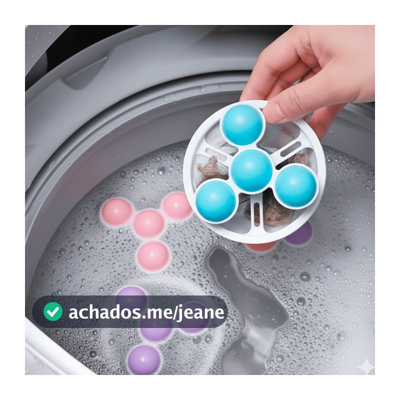 Filtro Coletor de Pelos Fiapos Flutuante Para Máquina de Lavar Roupa Reutilizável
