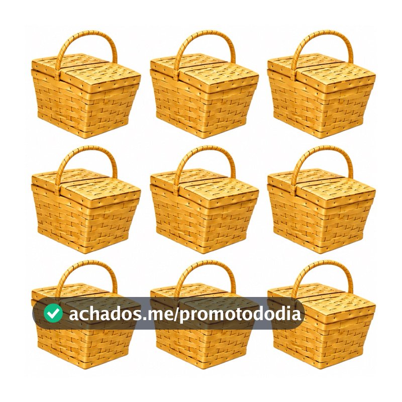 Kit Cesta de Piquenique Fibra Sintética Mini 13X15X22 (Cesta lembrancinha)