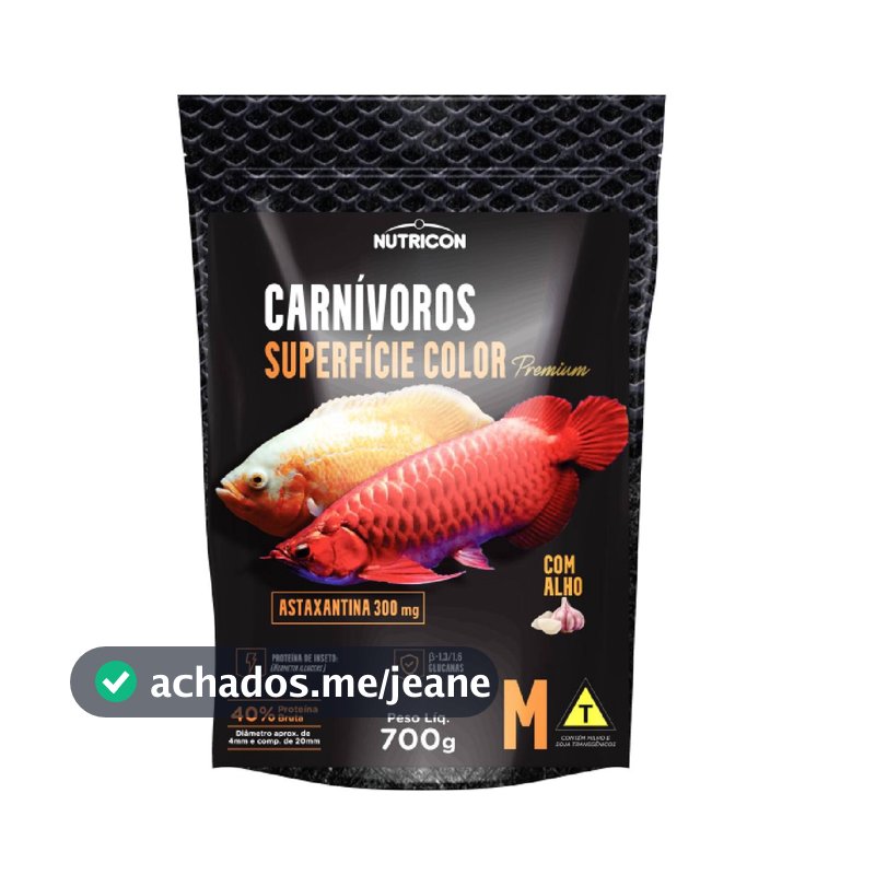 Ração Peixe Carnivoros Superficie Color M 700g coloração