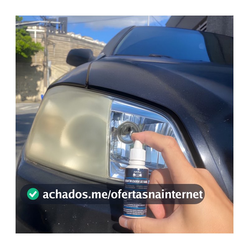 Revitalizador de farol remove amarelado e aspecto fosco