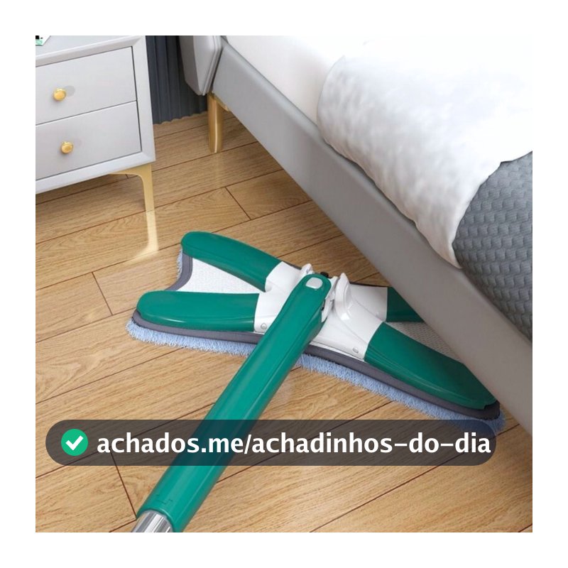 Esfregão Giratório 360° Lava e Seca com Torção, Microfibra Multiuso + Refil p/ Piso e Cozinha