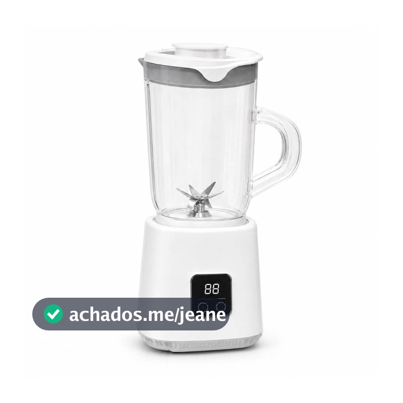 Liquidificador Portátil USB Copo 400ml Display Digital 6 Lâminas Vitamina Suco Mini Liquidificador HP-158