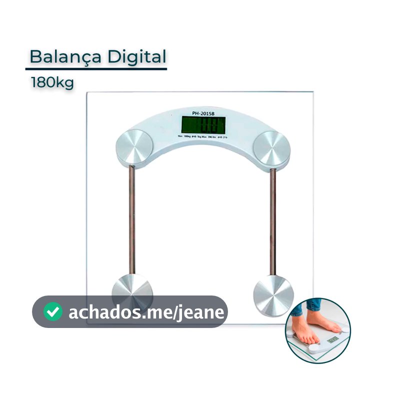 Balança Corporal Digital Até 180kg Com Vidro Temperado Premium