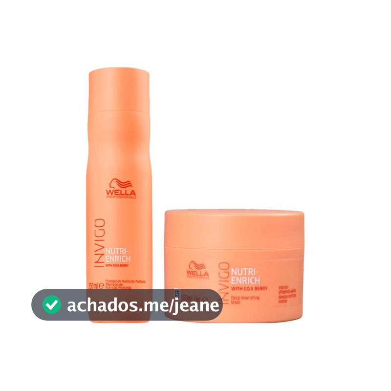 Kit Wella Pro Invigo Enrich Sh 250 Ml + Masc 150 Ml