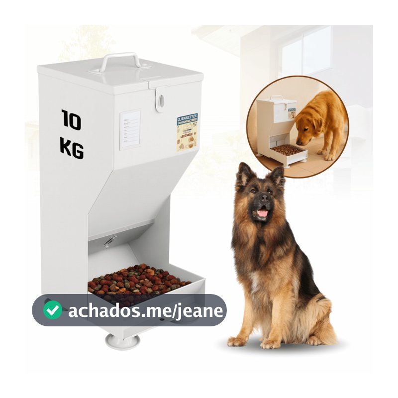 Comedouro Automático de Aço para Cães Gato Coelho 10kg Fercar