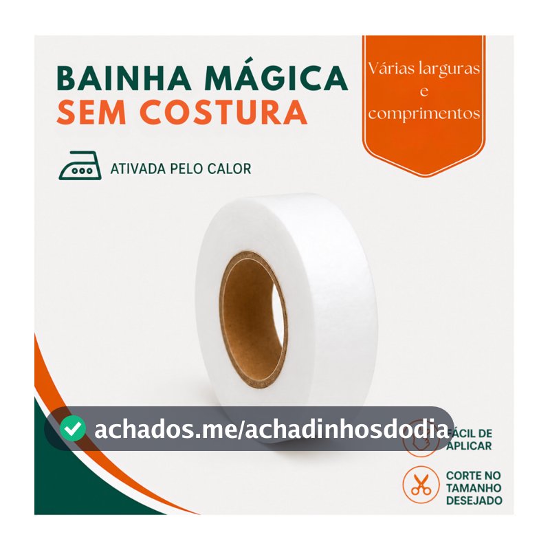Bainha Mágica Instantanea Dupla Face Fita Termocolante Faça Barras de Calças Vestidos Saias Cortinas