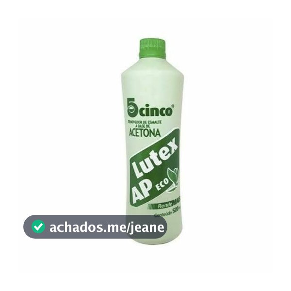 Acetona Removedor De Esmaltes 5cinco Lutex Ap Eco 500ml