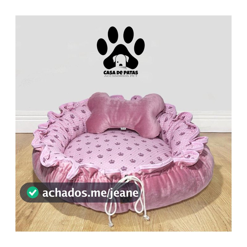 Cama Pétala para Pet Almofada com Tamanho ajustável - Dupla face