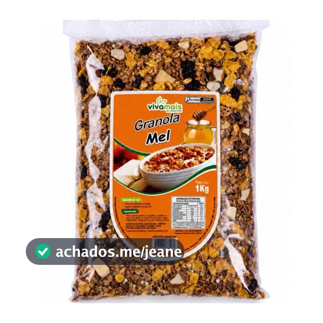 Granola Tradicional Sabor Mel 1kg/Vivamais Alimentos