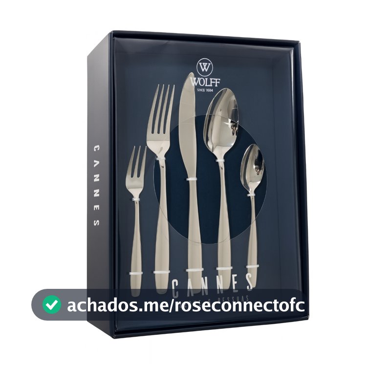 WOLFF - Faqueiro 30 Peças de Aço Inox Cannes -  Jogo de Talheres - Facas - Garfos - Colher