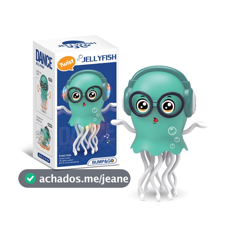 Polvo Dançarino Musical com Luz Sensor Brinquedo Interativo Infantil Recarregável Presente Crianças