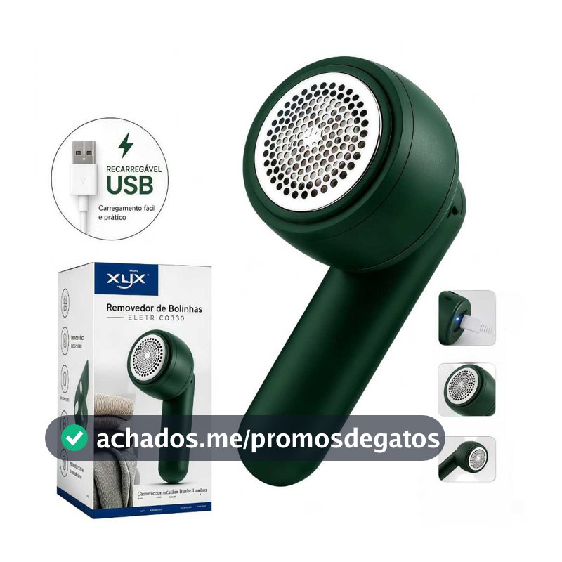 Papa Bolinhas Eletrico Tira Pelos de Roupas Removedor Aparador Sem Fio Recarregável