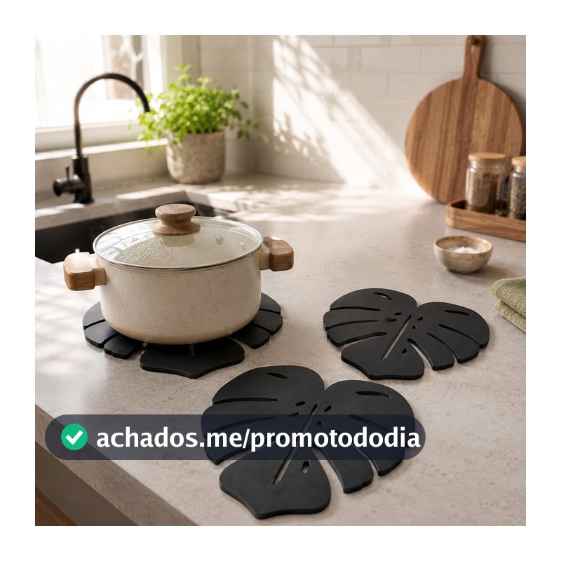 Kit Descansos De Panela De Madeira Impermeável Costela De Adão Panela Quente Diversas Cores - Envio Imediato