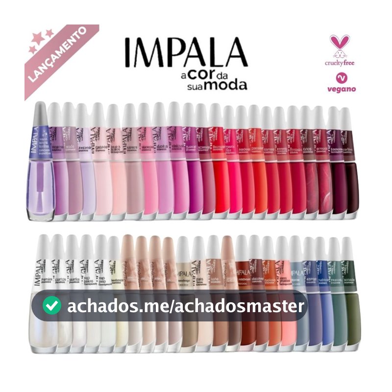 Kit Esmalte Impala Cores Sortidas Sem Repetição Atacado Manicure Pedicure