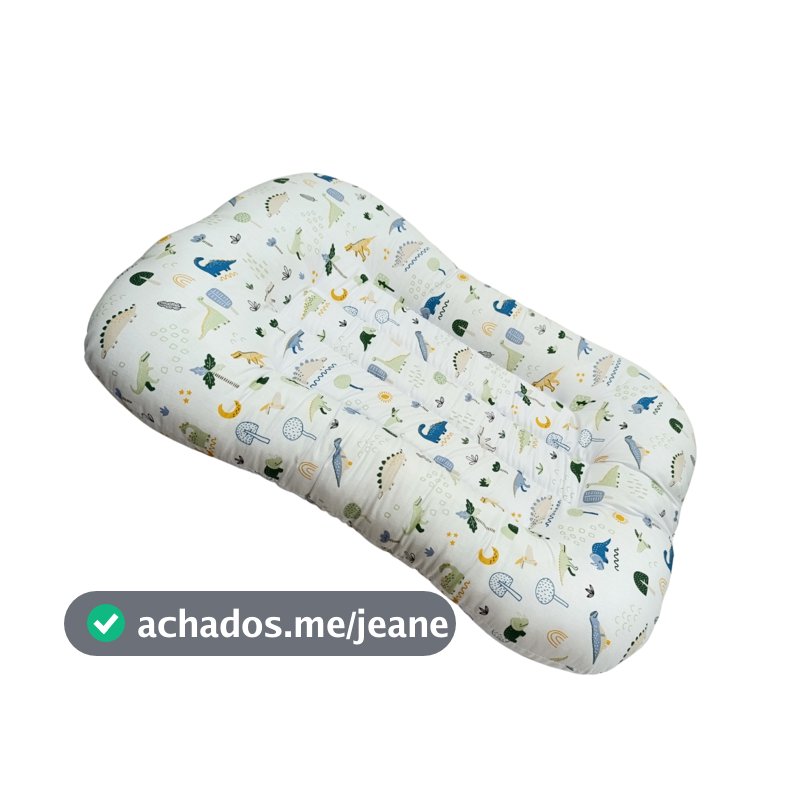 Ninho Casulinho Sensorial Redutor de Berço Menino e Menina Estampado 100% Algodão - Dupla Face - 1 Peça