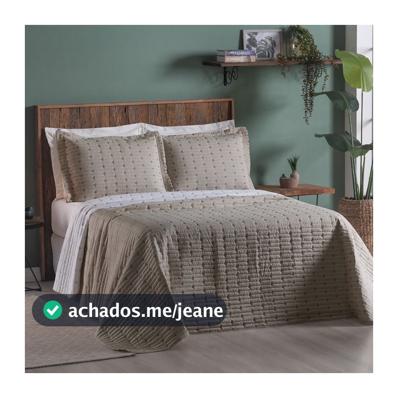 Kit Cobre Leito Queen 3 Peças Percal 200 Fios Coleção Decor