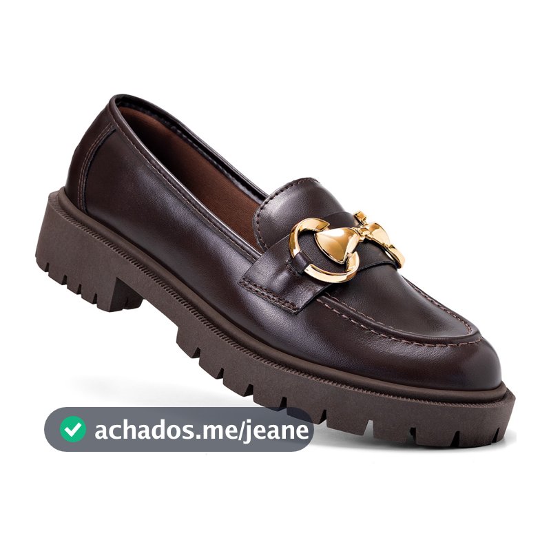 Mocassim Feminino Lumiss Tratorado Confortável Casual Enfeite Metalizado Dourado