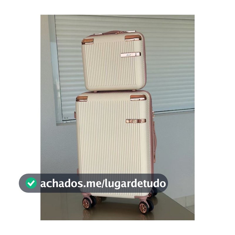 Kit Mala De Bordo+Frasqueira, Alto Qualidade,4 Double wheel Roda Gira 360 Grau/ mala de viagem