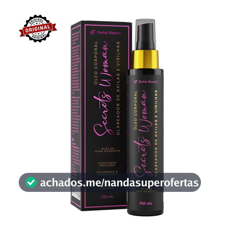 Óleo Clareador de Axilas e Virilha Secrets Woman (110 ml) SWISS BEAUTY | Corporal, axilas e virilha