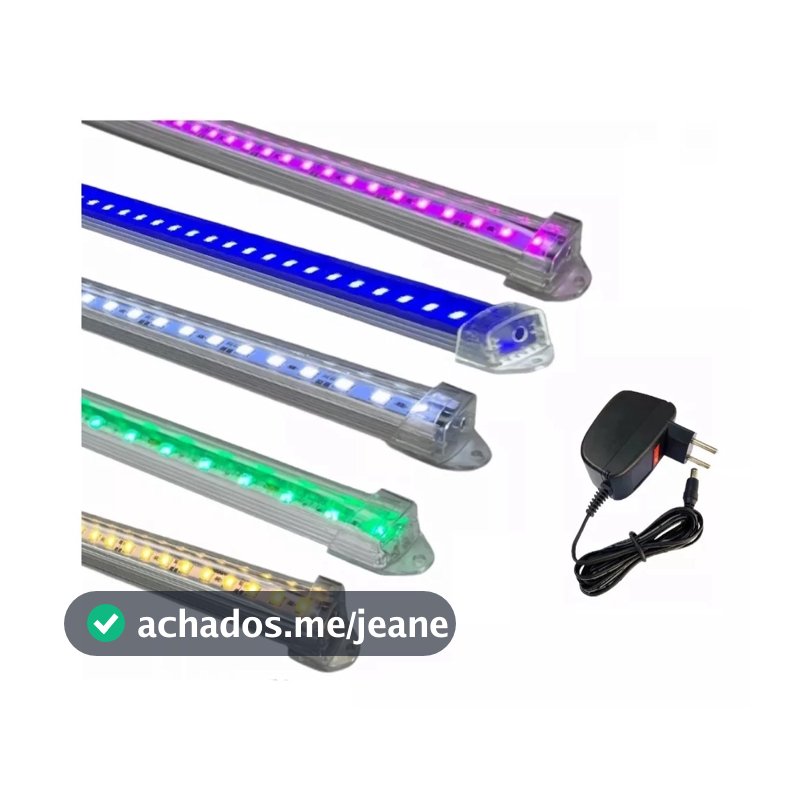 01 Luminária Led Cores  Para Aquário Marinho Ou Plantado 10cm a 30cm com Plug COM FONTE