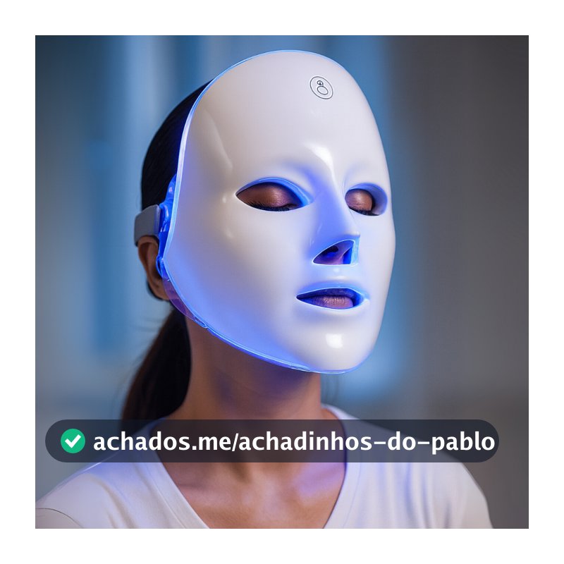 Máscara LED Facial 7 em 1 – Fototerapia Estética, Rejuvenescimento e Antiacne