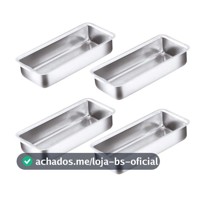 KIT com 4 Formas de Pão Caseiro  Bolo Inglês nº1 - nº2 - nº3 Aluminio Resistente