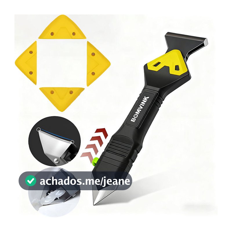 Kit Ferramentas Removedoras de Silicone, Rejunte e Cola | Espátula para Piso e Vidro