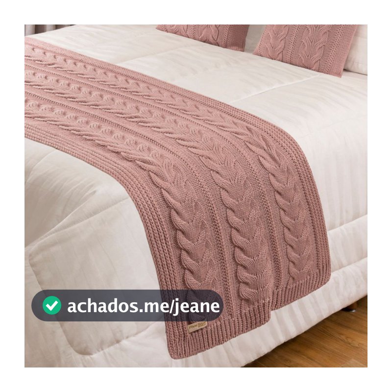 Peseira Manta Decorativa Trico Sala Cama Sofá Solteiro Casal Queen King Viena