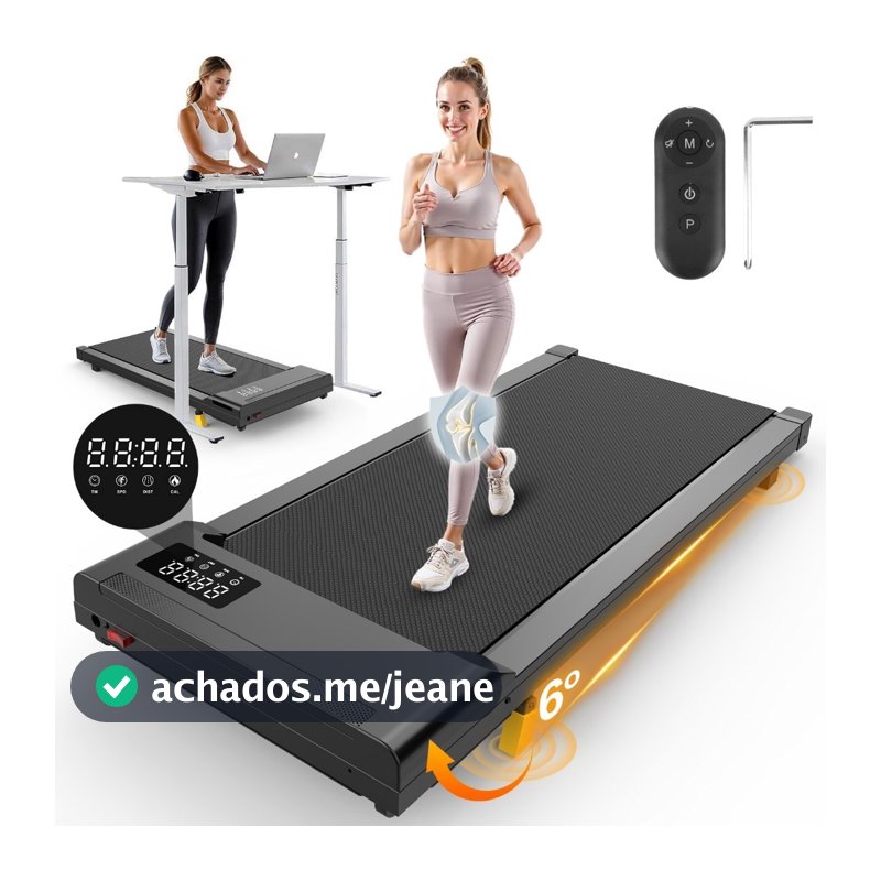 Esteira Elétrica Inclinacão 110 kg C/Amortecimento Duplo+led