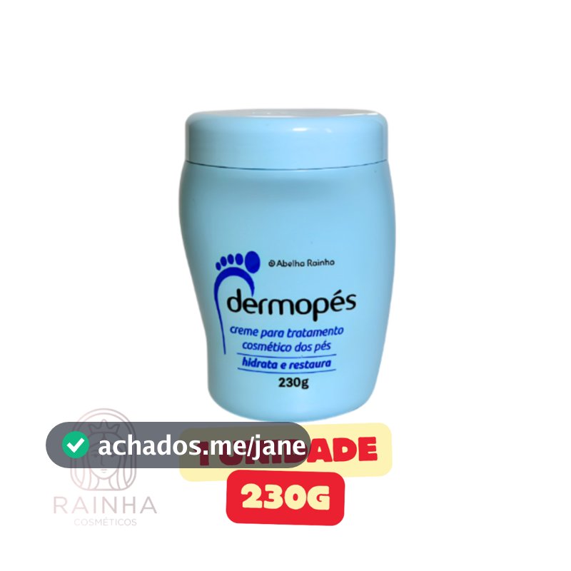 Abelha Rainha Dermopés Creme para Rachaduras nos Pés 230g Hidratação Intensa Pés Ressecados