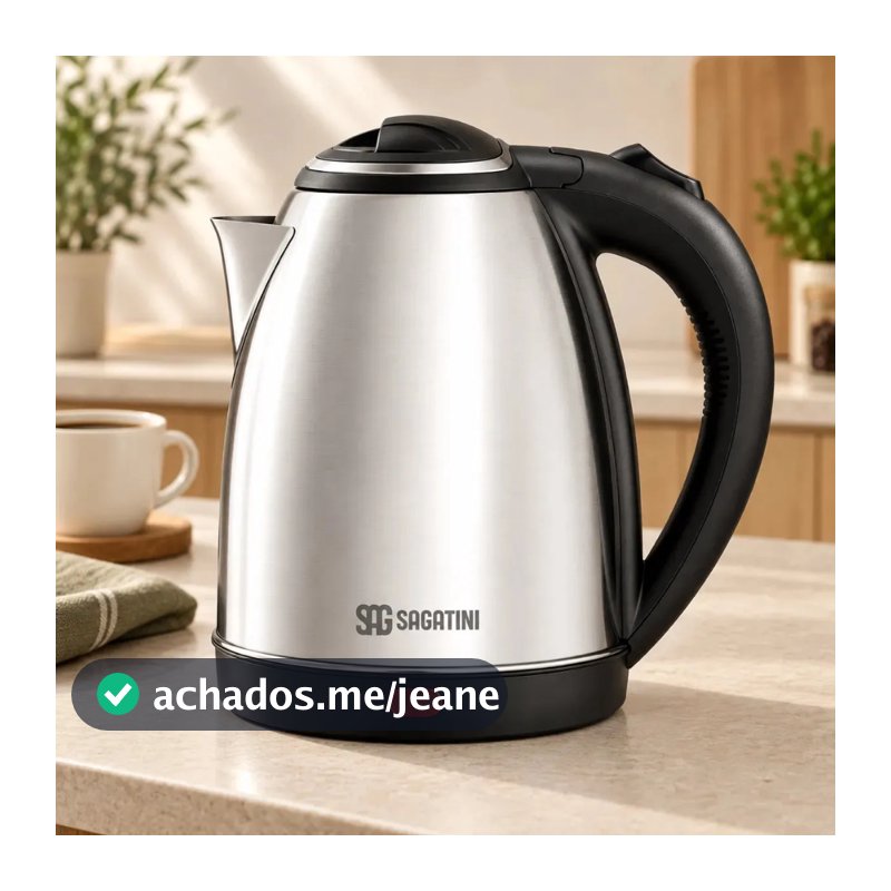 Chaleira Elétrica 2 Litros Sagatini Inox Jarra Elétrica para Café Chá Água Quente chimarrão Aquecimento Rápido