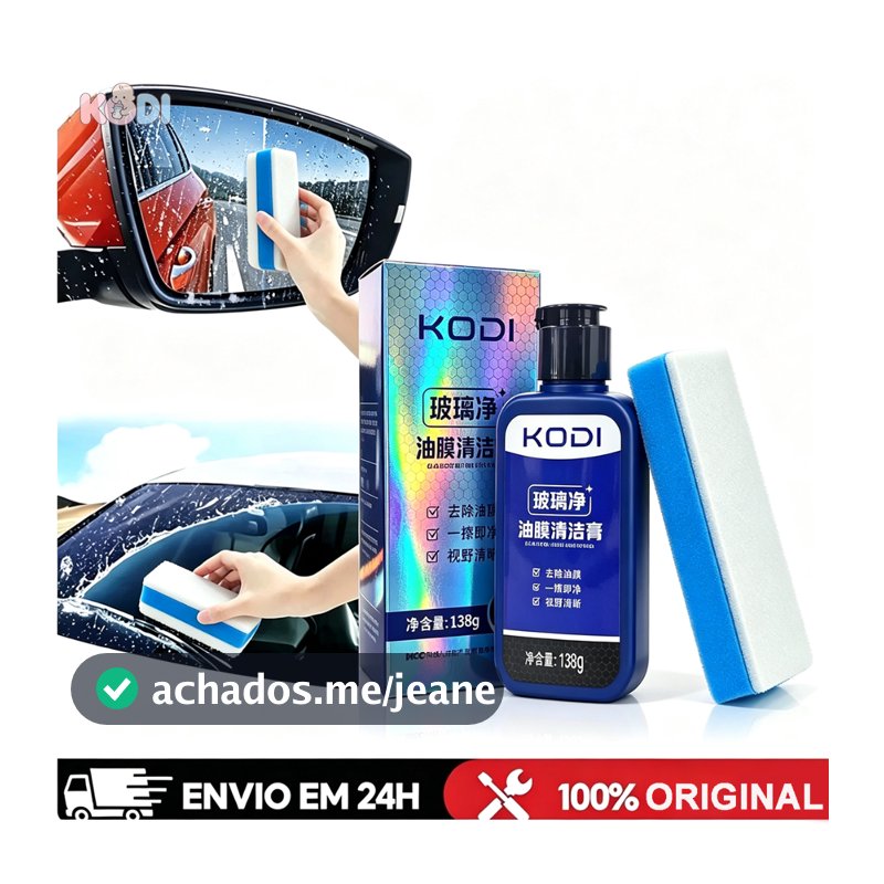 Limpador de Vidro Automotivo 2 em 1 com Aplicador 120ml Limpa Para-brisa Espelho Carro -E7