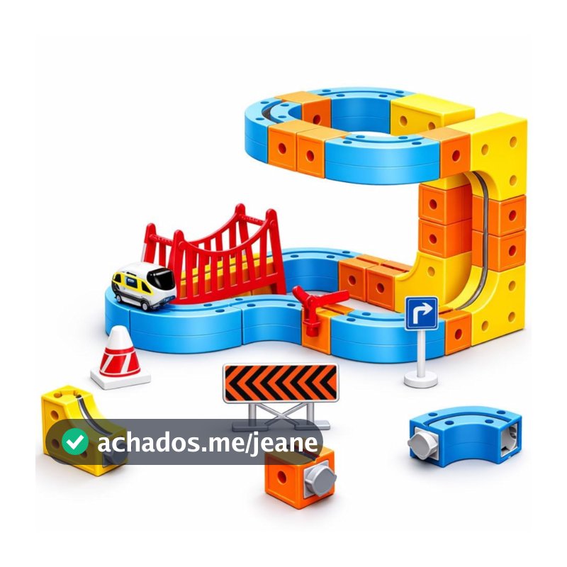 Kit 66/80 Trem Magnético Peças Brinquedo Educativo De Blocos 3D Recarregável USB Infantil Montar
