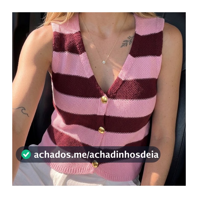 Colete Botão Blusa Tricot Verão Moda Feminina Moda Blogueira Em Alta