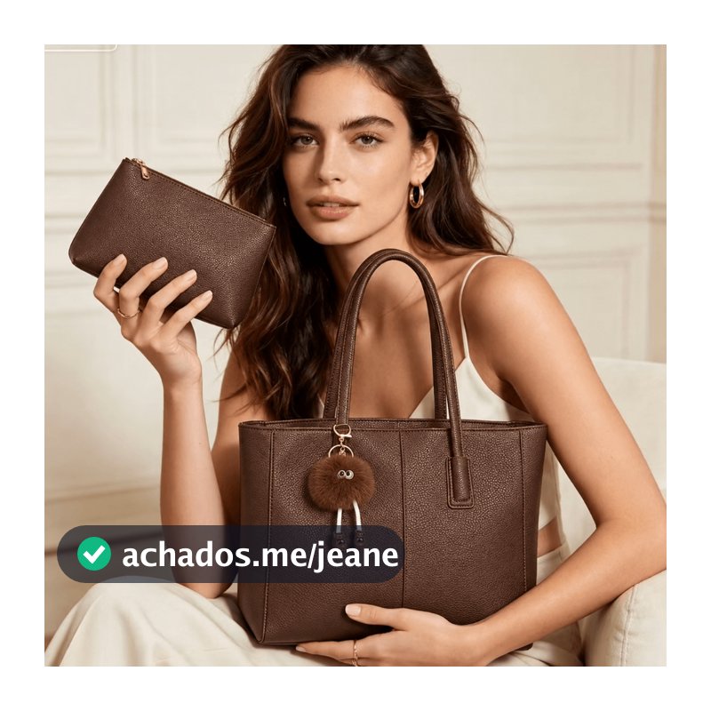 JAMI JAMI Kit de Bolsa Transversal Tiracolo Feminina Com Alça Lateral Faixa de Mão De Couro B758