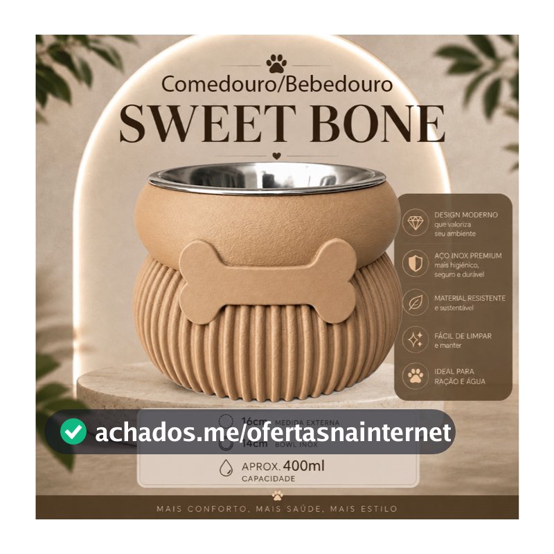 Comedouro Pet Elevado Tigela Inox Cachorro Gato Bebedouro Ração Água Antivômito Premium