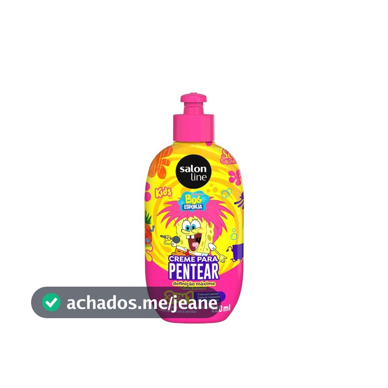 Creme para Pentear SOS Cachos Kids Abacaxi Bob Esponja 220g