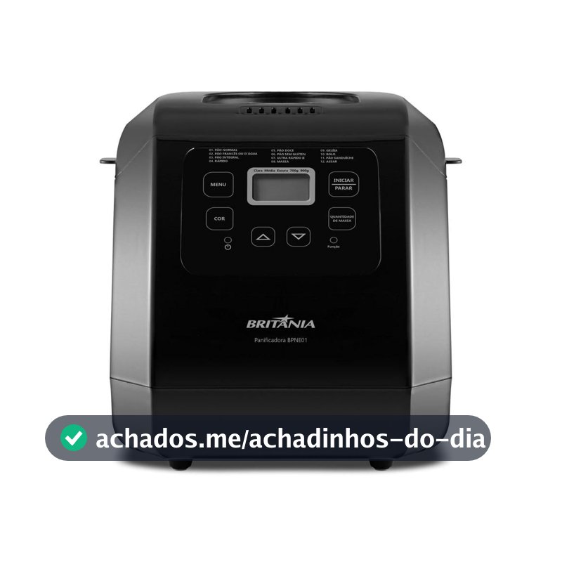 Panificadora Britânia Digital 12 Programas 3L BPNE01