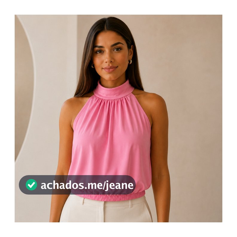 Blusa Feminina Elegante Regata Gola Alta Suplex Conforto e Versatilidade
