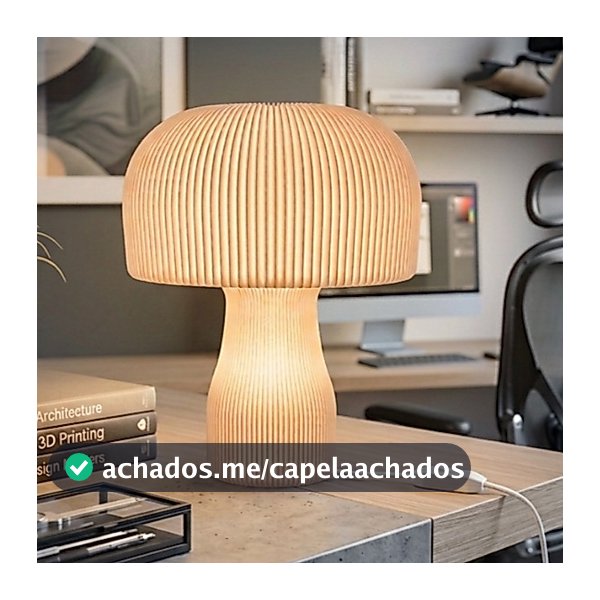 Abajur Cogumelo Designe Elegante Moderno Luminaria De Mesa Bivolt