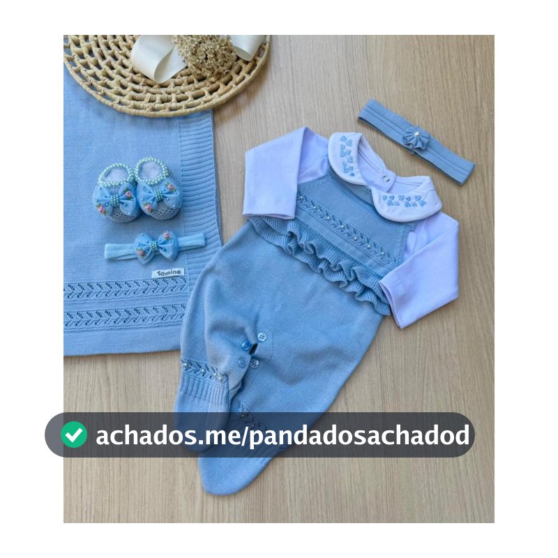Saída de maternidade de menina em tricot Ayla 6 peças
