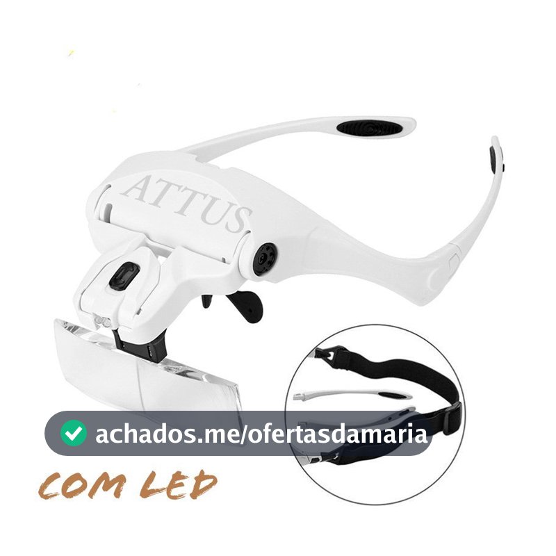 Lupa De Cabeça Estética Óculos Profissional 5 Lente Aumento Branco