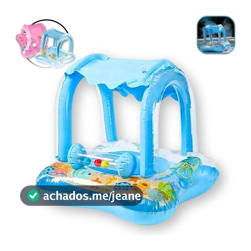 Boia Bote Bebê Cobertura Fralda Infantil Rosa Ou Azu Boia Piscina Bebe