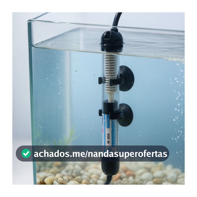 Termostato Aquecedor para Aquário 25W 50W 100W Regulagem Automática Voltagem 110V
